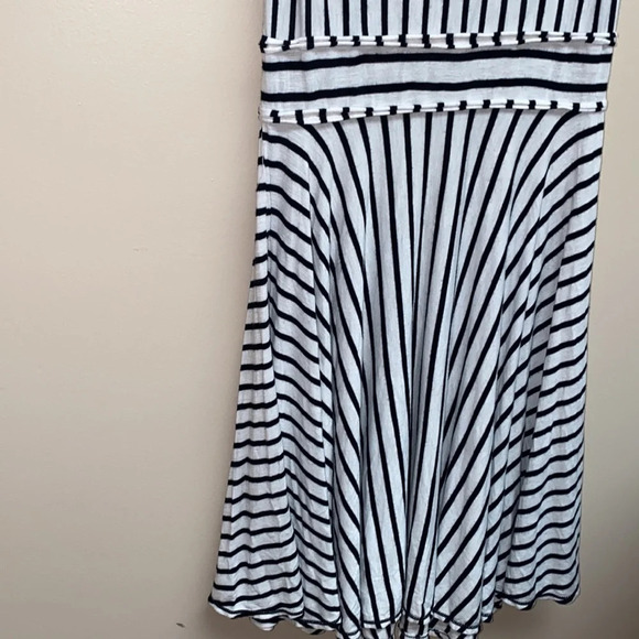 Max Studio strike white black midi sleeveless dress Sz m - Picture 6 of 9